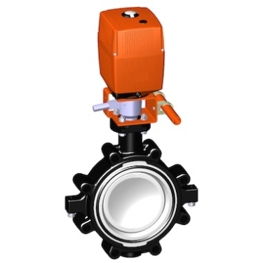 電動(dòng)塑料閥門 +GF+電動(dòng)蝶閥 141型凸耳式蝶閥,100-230V